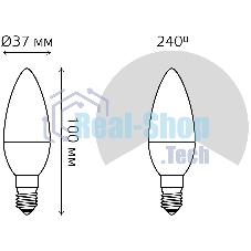 Лампа светодиодная Gauss Elementary 33126T 6Вт цок.: E14 свеча 180B 4100K св. свеч. белый. нейт. (упак.: 3 шт)