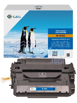 Картридж лазерный G&G GG-CE255X черный (12500стр.) для HP LJ Enterprise MFP M525c/P3015n/LJ Pro M521dn MFP