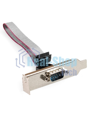Планка портов в корпус 1xCOM ExeGate BrctDB91-LP (Com 10-pin (F) --> RS232 DB9 Male, кабель 20 см, Low Profile)