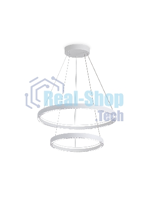 Подвесной светодиодный светильник Ambrella light FL5862/2 WH белый 45W 3000K/4200K/6400K D600/400*830 (без ПДУ)
