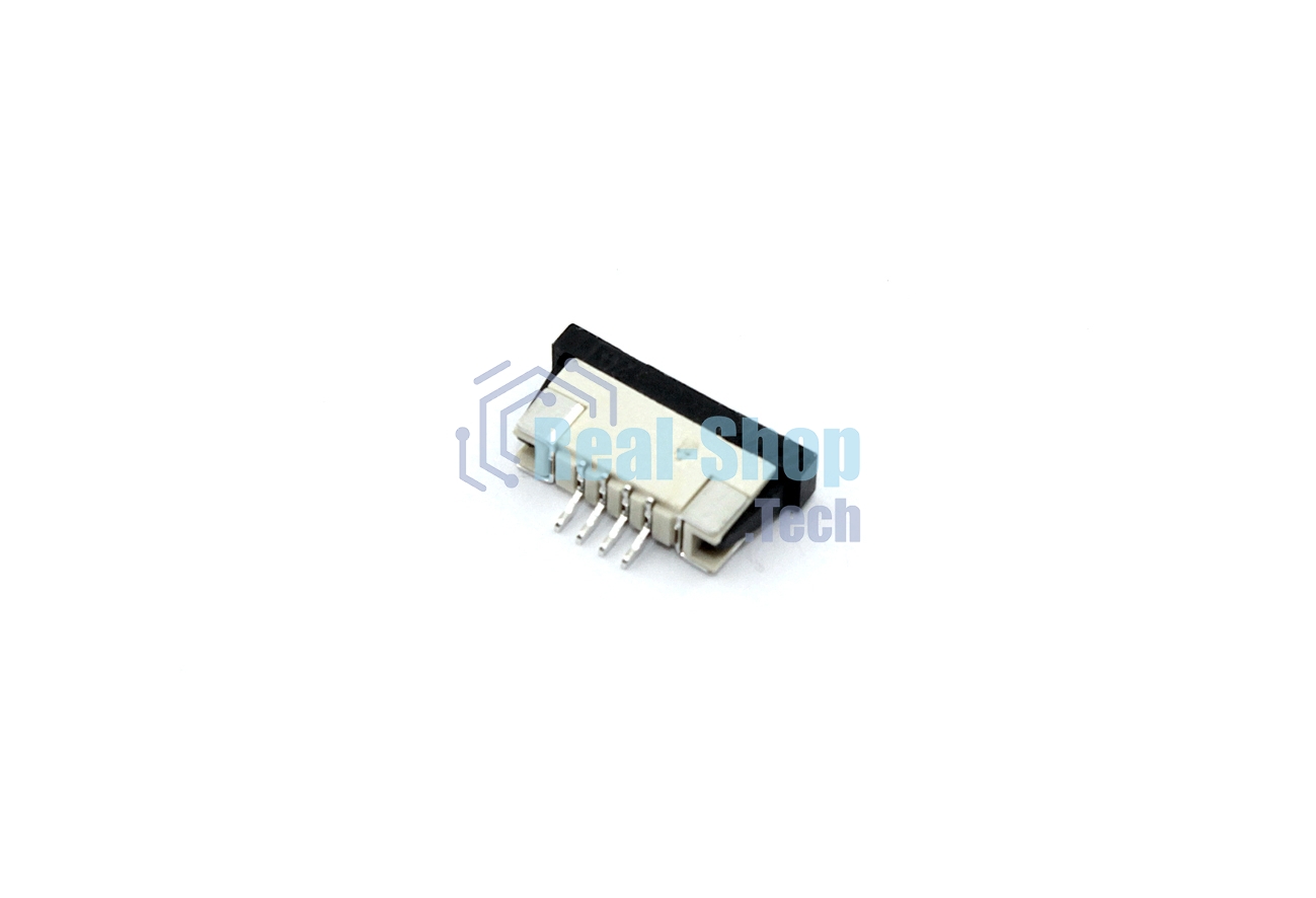 Разъем FPC Half Coverage Bottom Contact 1.0K-BX-4PWB 4 pin высота 2мм шаг 1мм 10 шт