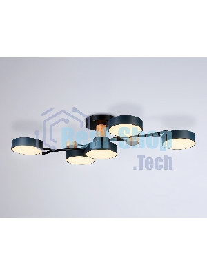 Светильник Ambrella light FL4835/5 BK черный 3000K-6400K 70W 830*400*160 (ПДУ ИК)