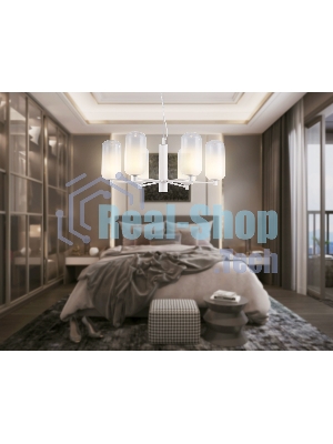 Подвесной светодиодный светильник Ambrella light LH11107/6 WH/FR белый/белый матовый 24W 3000K D630*280