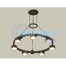 Светильник Ambrella light XR92051503/7 SBK/PPG черный песок/золото розовое полированное GX53 (A9205, C9238, N8126)