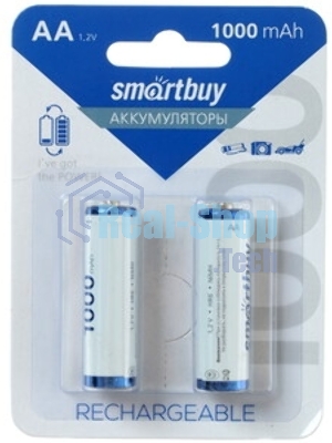 Аккумулятор Smartbuy AA/2BL 1000 mAh (24/240) (SBBR-2A02BL1000) (2шт. в уп-ке)