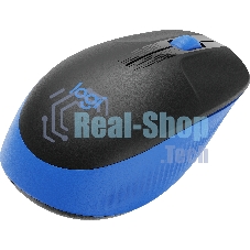 Мышь беспроводная Logitech M190 черный/синий, 1000 dpi, радиоканал, USB, кнопки - 3
