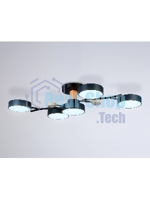 Светильник Ambrella light FL4835/5 BK черный 3000K-6400K 70W 830*400*160 (ПДУ ИК)