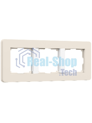 Рамка на 3 поста WERKEL Split (айвори/белый, soft-touch) W0033066