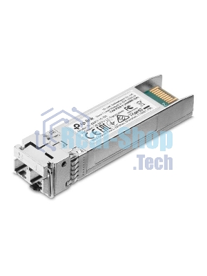 Трансивер TP-Link 10G SFP+ Module, LC connector, 50/125um or 62.5/125um Multi-mode, 850nm wavelength, distance up to 300m.