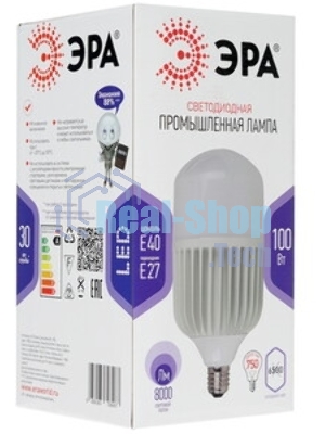Лампа светодиодная ЭРА STD LED POWER T160-100W-6500-E27/E40 100 Вт колокол холодный дневной свет