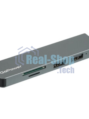 USB-концентратор GoPower GPH5-1, USB Type-C, USB/MicroSD/SD/USB Type-C, USB