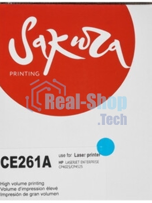 Картридж лазерный Sakura CE261A для HP Color LaserJet CP4020/4025/4520/4525, синий, 11000 к.