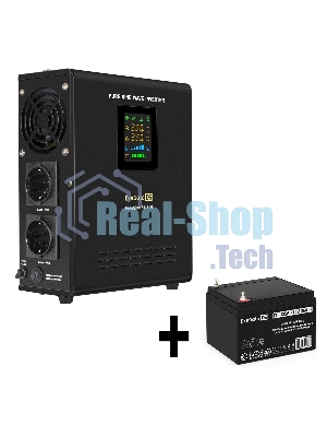 Комплект Источник бесперебойного питания EX295996RUS + батарея 26Aч EX282970RUS 1шт (инвертор, синус, для котла, настенный) ExeGate FineSine SX-800.LCD.AVR.2SH <800VA/500W, чистая синусоида, цветной LCD-дисплей, AVR, 2*Schuko, линейно-интерактивный, крепление настенное/универсальное, черный> + батарея ExeGate DT 1226 (12В, 26Ач) 1шт