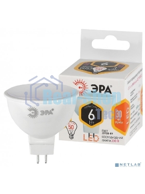 Лампа светодиодная ЭРА LED smd MR16-6w-827-GU5.3.