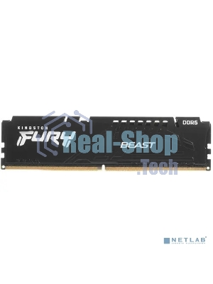 Оперативная память Kingston Fury Beast, DDR5, 16GB (1x16GB), 5600MHz, CL40, DIMM, с радиаторами, черный
