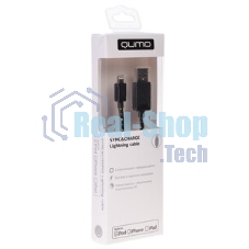 Кабель Qumo light series, USB-Apple 8 pin, 1м, 5В, 1A, опл. PVC, кон. PVC, белый
