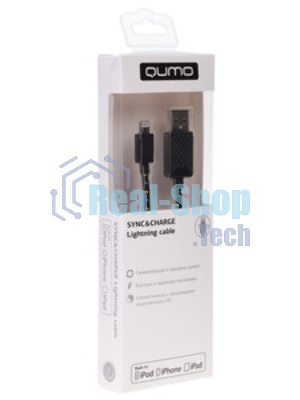 Кабель Qumo light series, USB-Apple 8 pin, 1м, 5В, 1A, опл. PVC, кон. PVC, белый