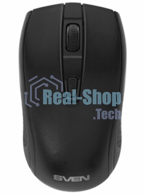 Мышь беспроводная SVEN RX-220W черный, 1600 dpi, радиоканал, USB, кнопки - 4