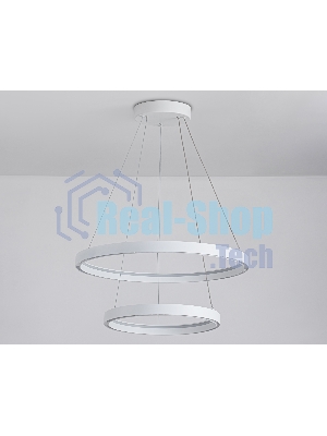 Подвесной светодиодный светильник Ambrella light FL5862/2 WH белый 45W 3000K/4200K/6400K D600/400*830 (без ПДУ)