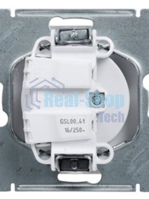 Механизм розетки 1-м СП Glossa 16А IP20 без заземл. бел. SchE GSL000141