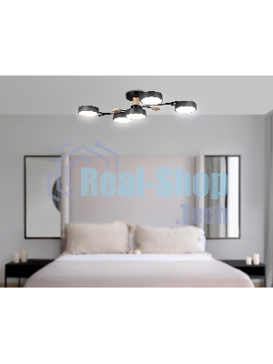 Светильник Ambrella light FL4835/5 BK черный 3000K-6400K 70W 830*400*160 (ПДУ ИК)