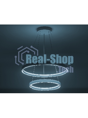 Подвесной светодиодный светильник Ambrella light FL5862/2 WH белый 45W 3000K/4200K/6400K D600/400*830 (без ПДУ)