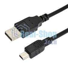 Кабель USB Rexant (шт. mini USB - шт. USB A) 0.2 метра, черный