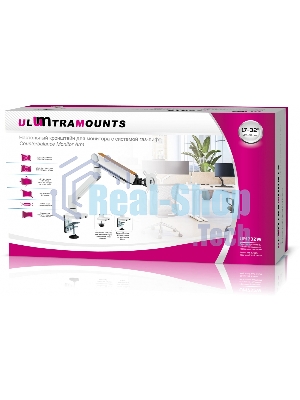 Кронштейн для мониторов Ultramounts UM732W белый/коричневый 17