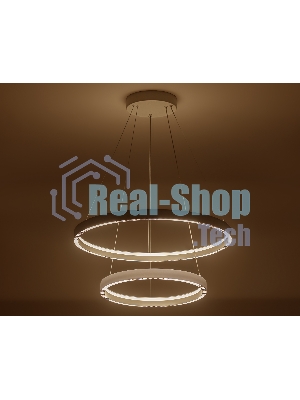 Подвесной светодиодный светильник Ambrella light FL5862/2 WH белый 45W 3000K/4200K/6400K D600/400*830 (без ПДУ)