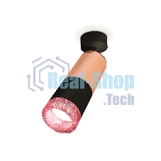Комплект поворотного светильника Ambrella light XM6302002 SBK/PPG/PI черный песок/золото розовое полированное/розовый MR16 GU5.3