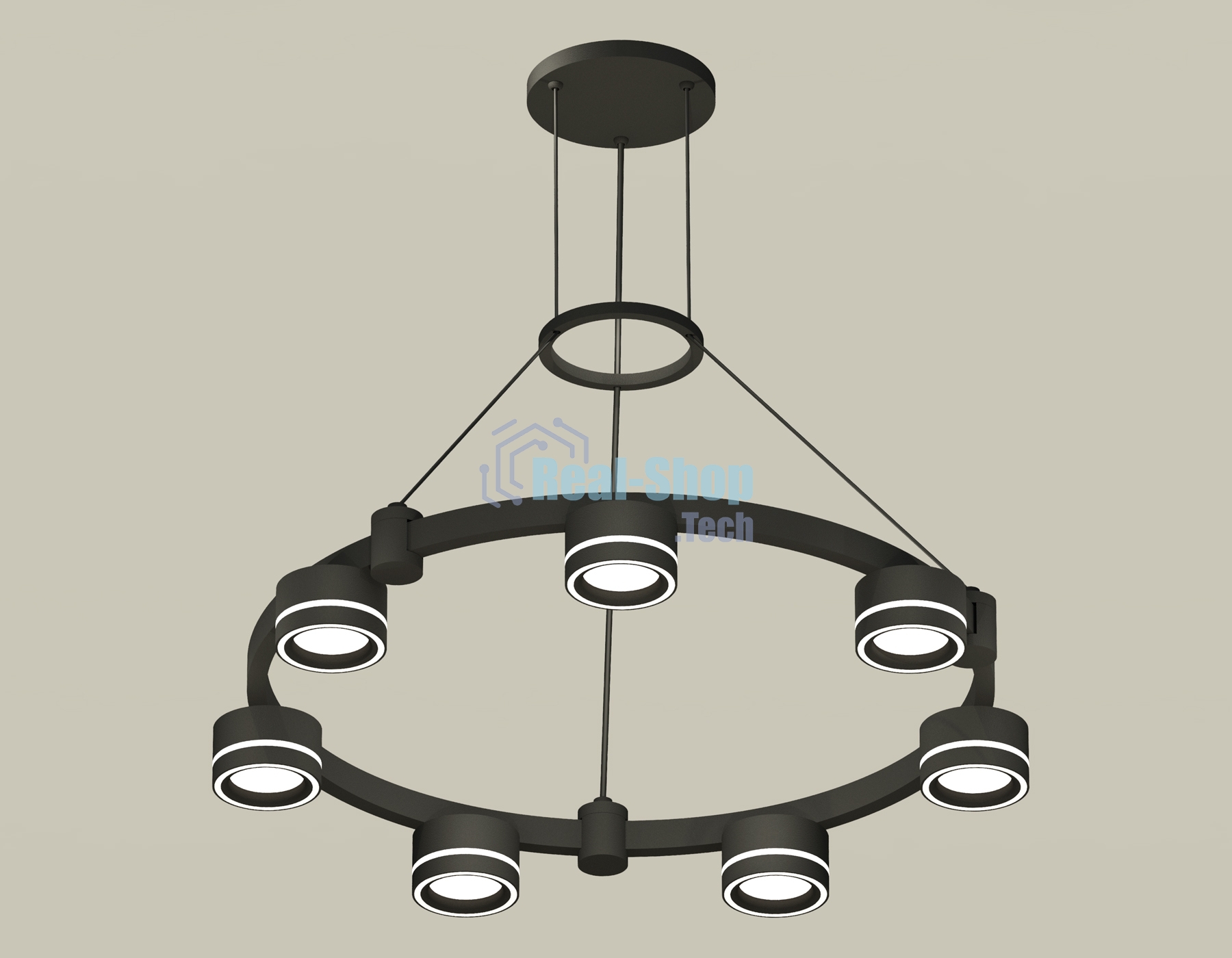 Светильник Ambrella light XR92051601/7 SBK/FR черный песок/белый матовый GX53  (A9205, C9238, N8434)