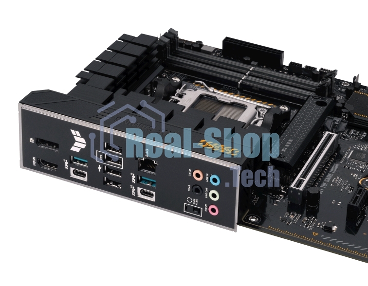 Материнская плата ASUS TUF GAMING B650-PLUS, AM5, AMD B650, 4xDDR5, 4xSATA, 3xM.2, 1xPCI-E 4.0 x16, 1xPCI-E 4.0 x4, 2xPCI-E x1, 1xHDMI, 1xDP, 1x 2.5Gb LAN, 2xUSB-A 3.2 Gen 2, 1xUSB-A 3.2 Gen 2x2, 1xUSB-C 3.2 Gen 2, 5x3.5 мм, 7.1, ATX