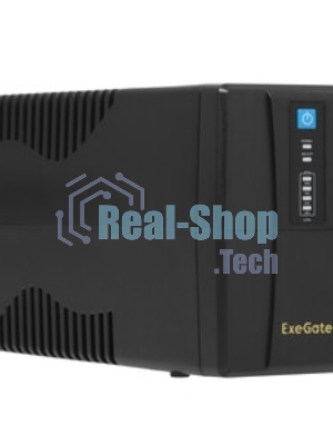 Источник бесперебойного питания ExeGate EX292764RUS SpecialPro UNB-600.LED.AVR.2SH.RJ.USB 600VA/360W, LED, AVR, 2*Schuko, RJ45/11, USB, черный