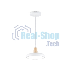 Светильник Ambrella light FL4838 WH/WD белый/дерево 24W 3000-6000K D200*800 (без ПДУ)
