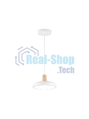 Светильник Ambrella light FL4838 WH/WD белый/дерево 24W 3000-6000K D200*800 (без ПДУ)