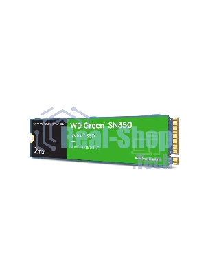 Накопитель SSD WD Green SN350 WDS200T3G0C, 2000Gb, PCIe 3.0 x4, M.2 2280, NVMe, R/W 3200/3000