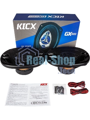 Колонки автомобильные Kicx GX-693 200Вт 92дБ 4Ом 15x23см (6x9дюйм) (ком.:2кол.) коаксиальные трехполосные