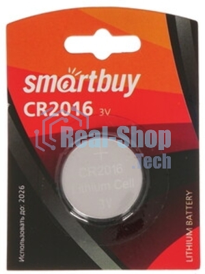 Батарейка Smartbuy CR2016/1B (12/720) (SBBL-2016-1B) (1 шт. в уп-ке)