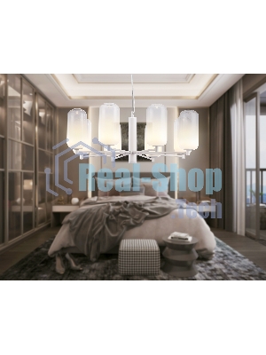 Подвесной светодиодный светильник Ambrella light LH11109/8 WH/FR белый/белый матовый 28W 3000K D720*280
