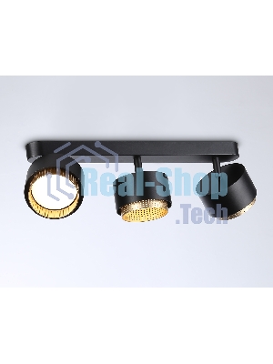 Светильник Ambrella light TN71295/3 BK/GD черный/золото GX53/3 max 12W 400*95*137