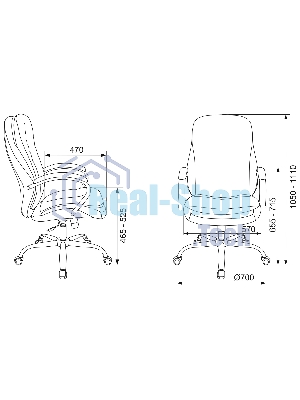 Кресло Бюрократ T-9950SL Fabric Light-20 черный, ткань