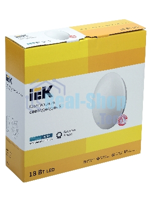 Светильник светодиодный ДПБ 1002 18Вт 4000К IP20 круг бел. IEK LDPB0-1002-18-4000-K01