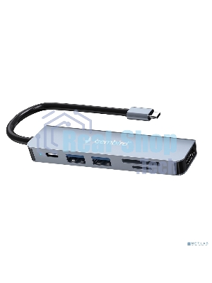 USB-концентратор Gembird UHB-D9, USB Type-C, PD100W, SD/TF, USB 2.0, HDMI, USB Type-C