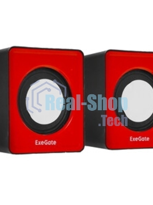 Акустическая система 2.0 ExeGate EX289920RUS Disco 140 Red (питание USB, 2х3Вт (6Вт RMS), 100-20000Гц, красный)