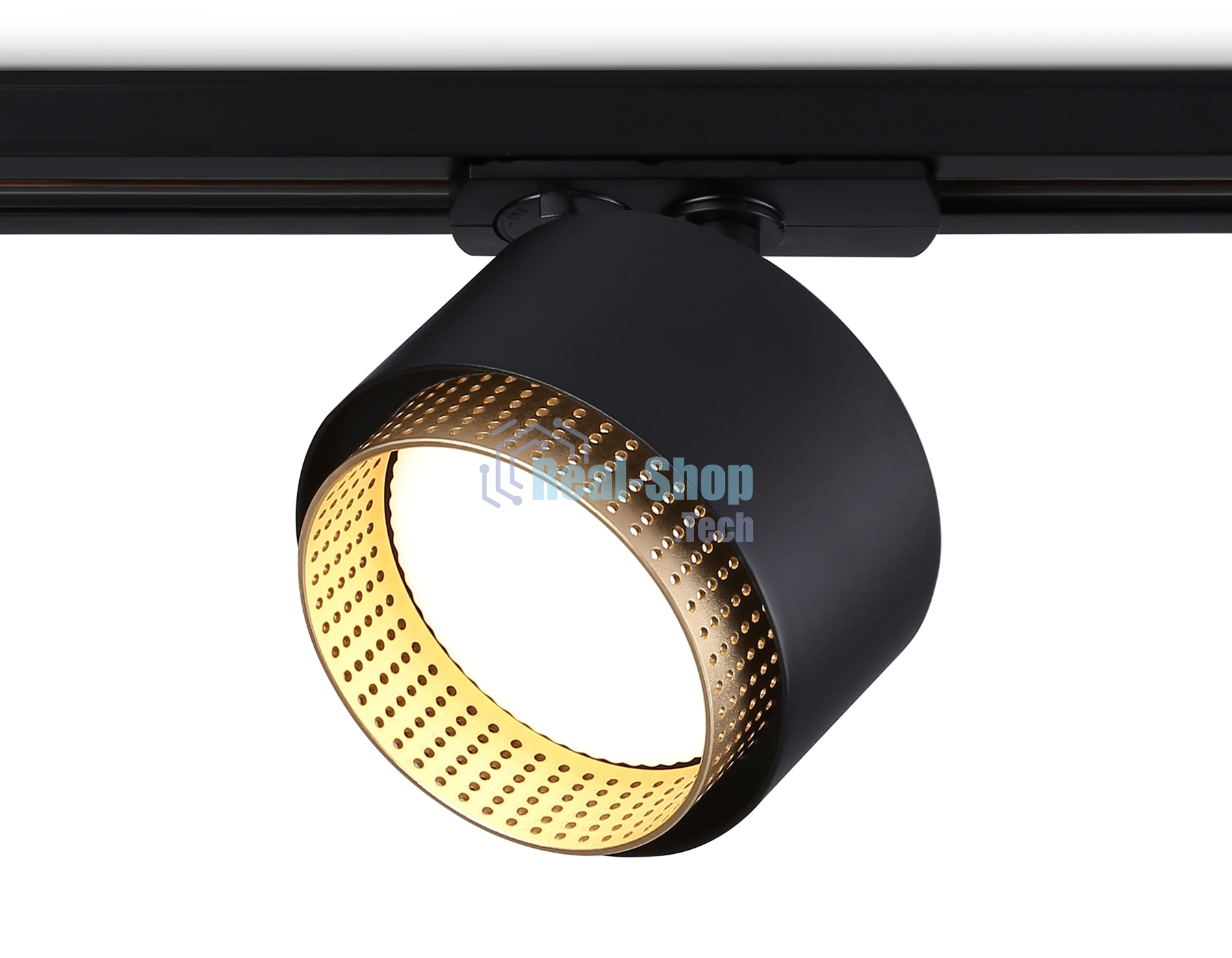 Трековый однофазный светильник Ambrella light GL5381 BK/GD черный/золото GX53 max 12W D95*130