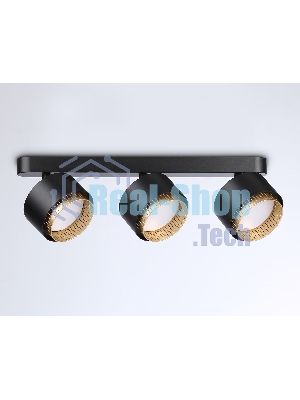Светильник Ambrella light TN71295/3 BK/GD черный/золото GX53/3 max 12W 400*95*137