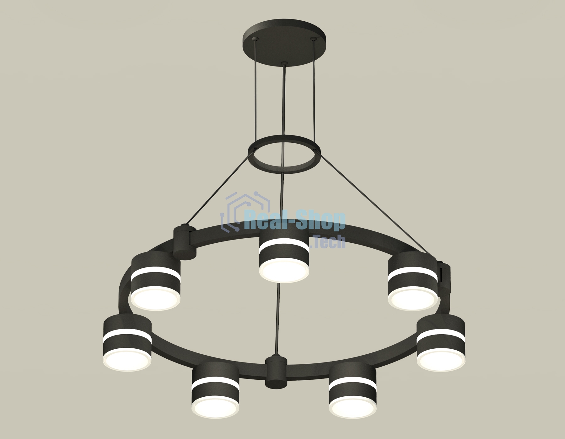 Светильник Ambrella light XR92051602/7 SBK/FR черный песок/белый матовый GX53  (A9205, C9238, N8445)