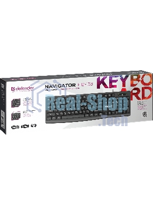 Клавиатура Defender Navigator HB-138 проводная, USB Type-A, чёрный