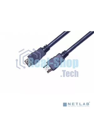 Кабель HDMI CP-HM-HM-1.8M Wize, 1.8 м, v.2.0, K-Lock, soft cable, 19M/19M, позол.разъемы, экран, темно-серый, пакет