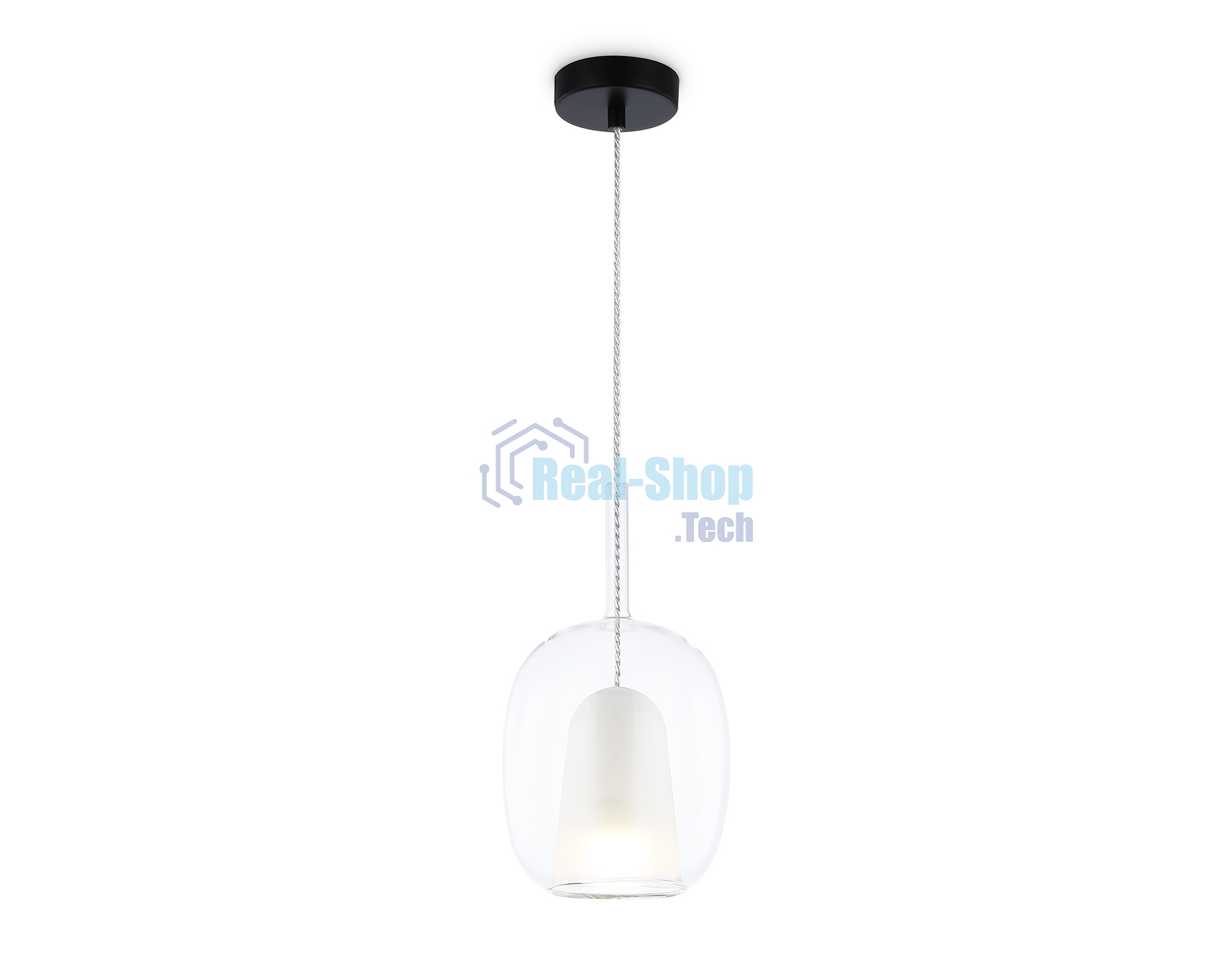 Подвесной светильник Ambrella light LH11121 BK/WH/CL черный/белый/прозрачный E27 max 60W D175*310